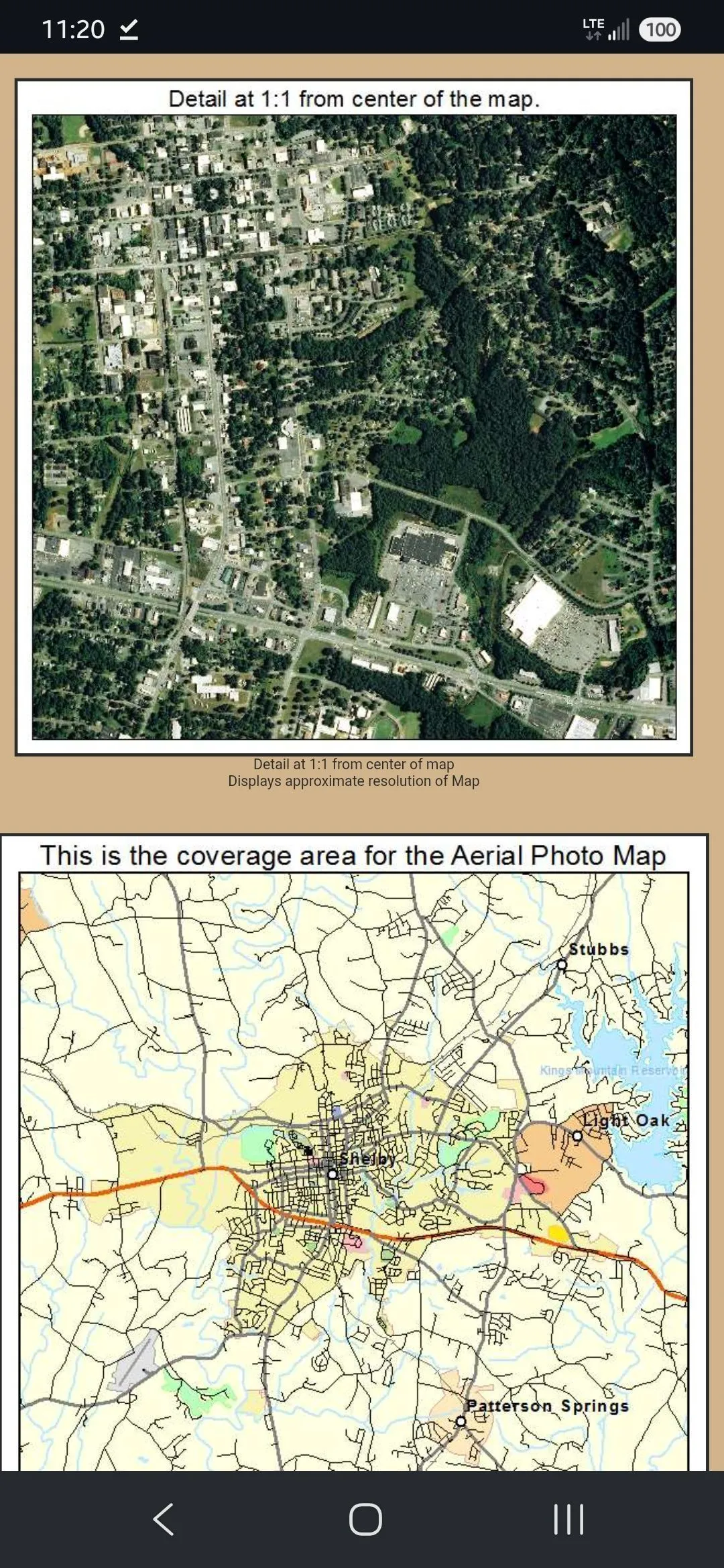 Shelby service area map