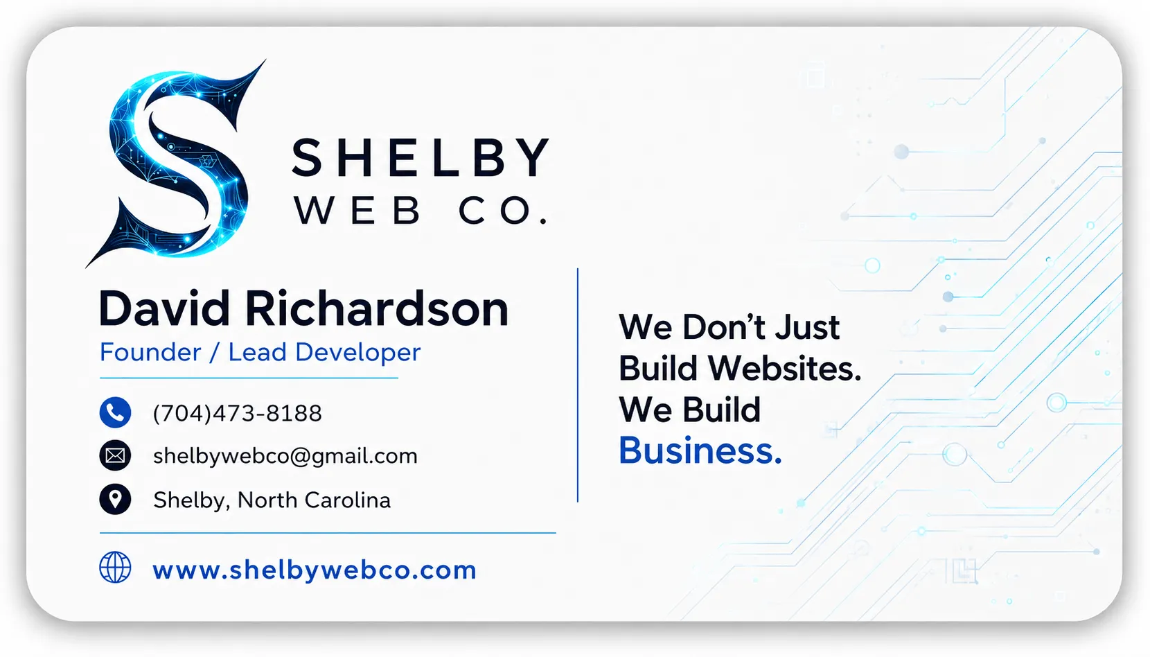 Shelby Web Co Business Card