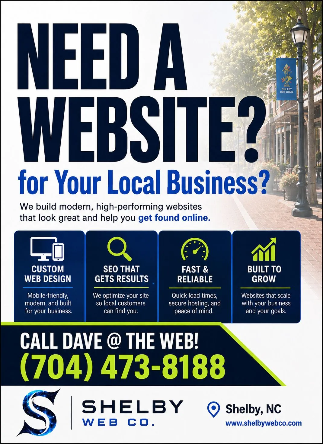 Shelby Web Company — Web Design Services Flyer