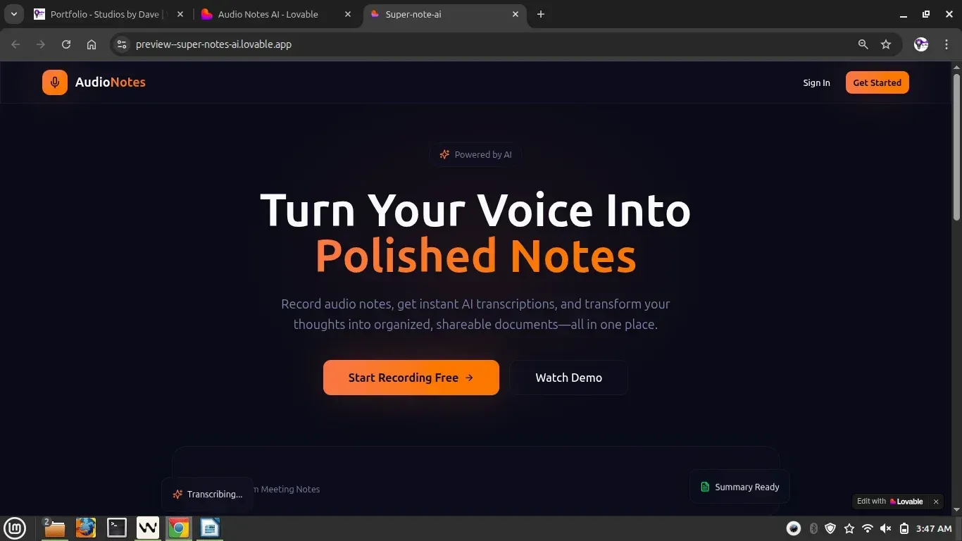 Audio Notes AI
