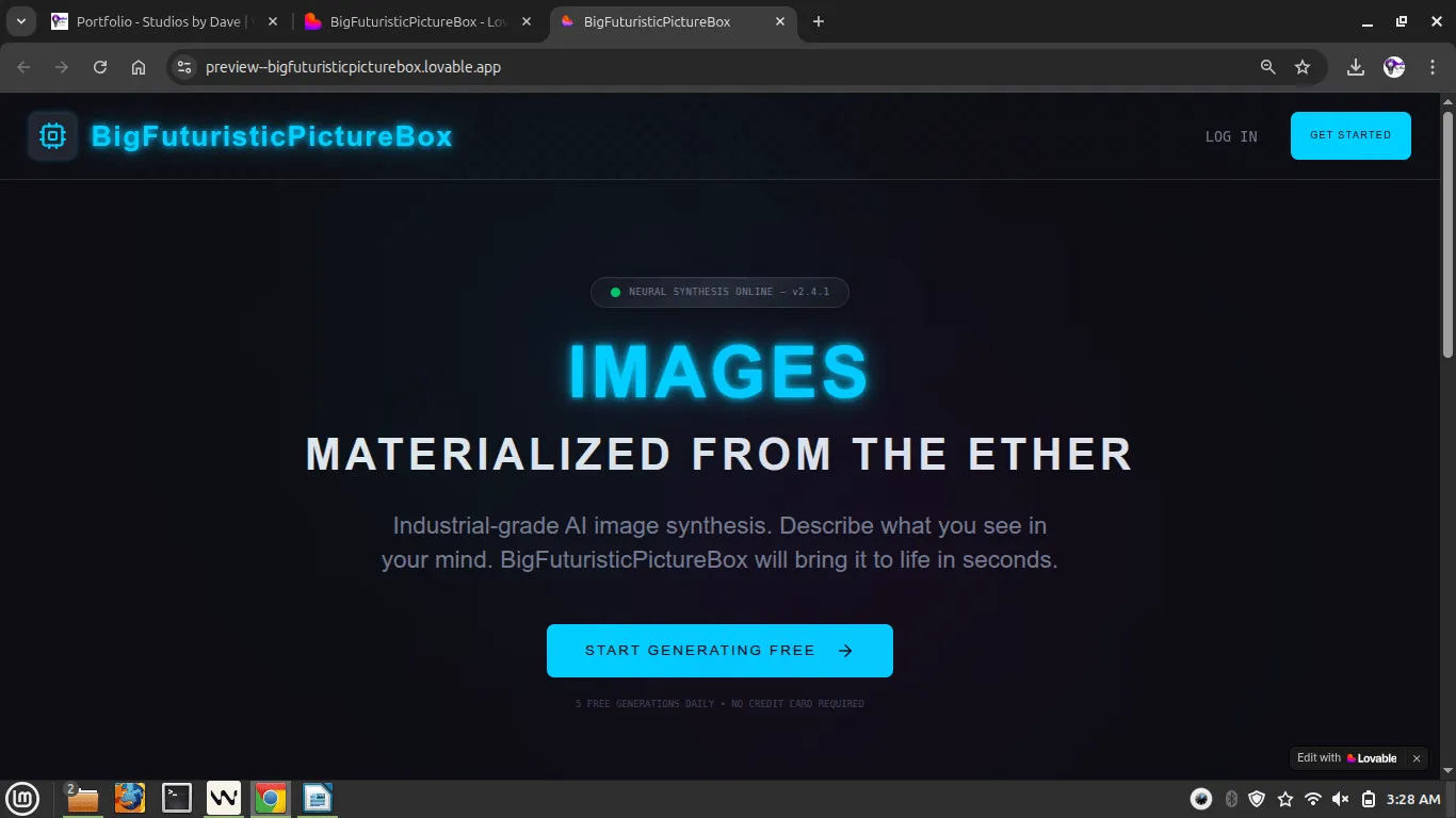 Big Futuristic Picture Box Application
