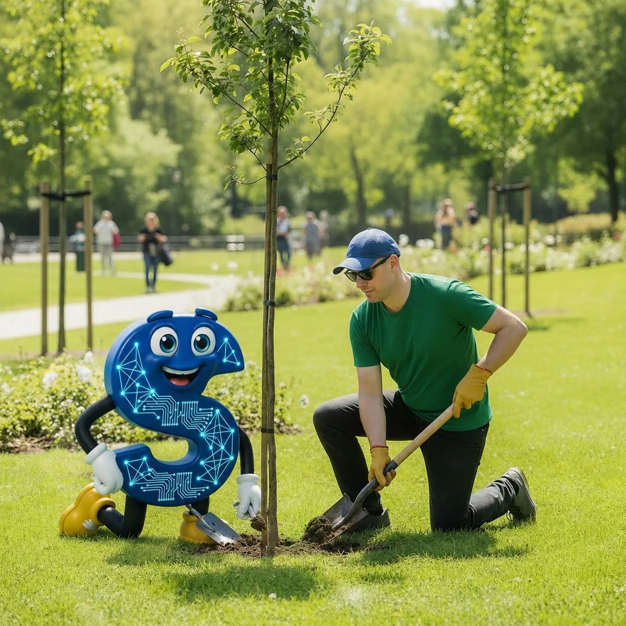 Dave and our mascot