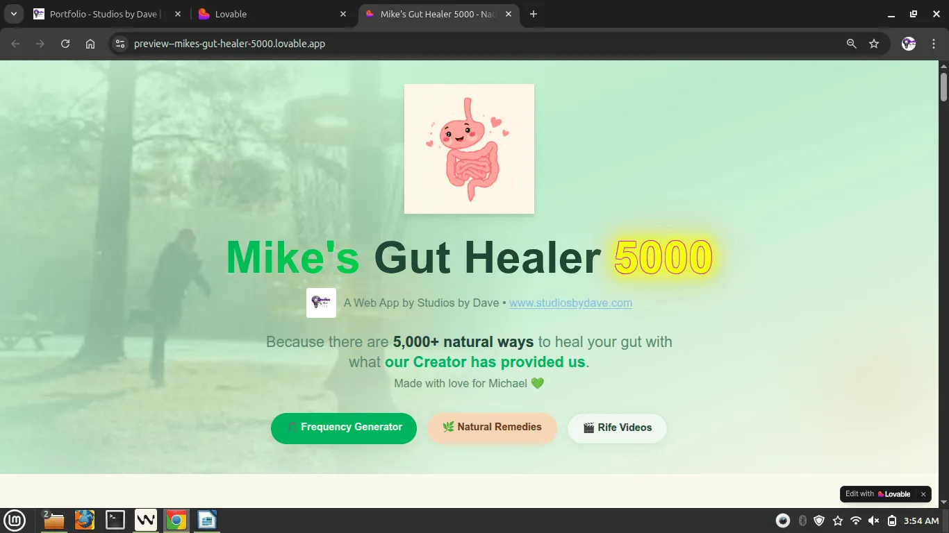 Mikes Gut Healer 5000 Application