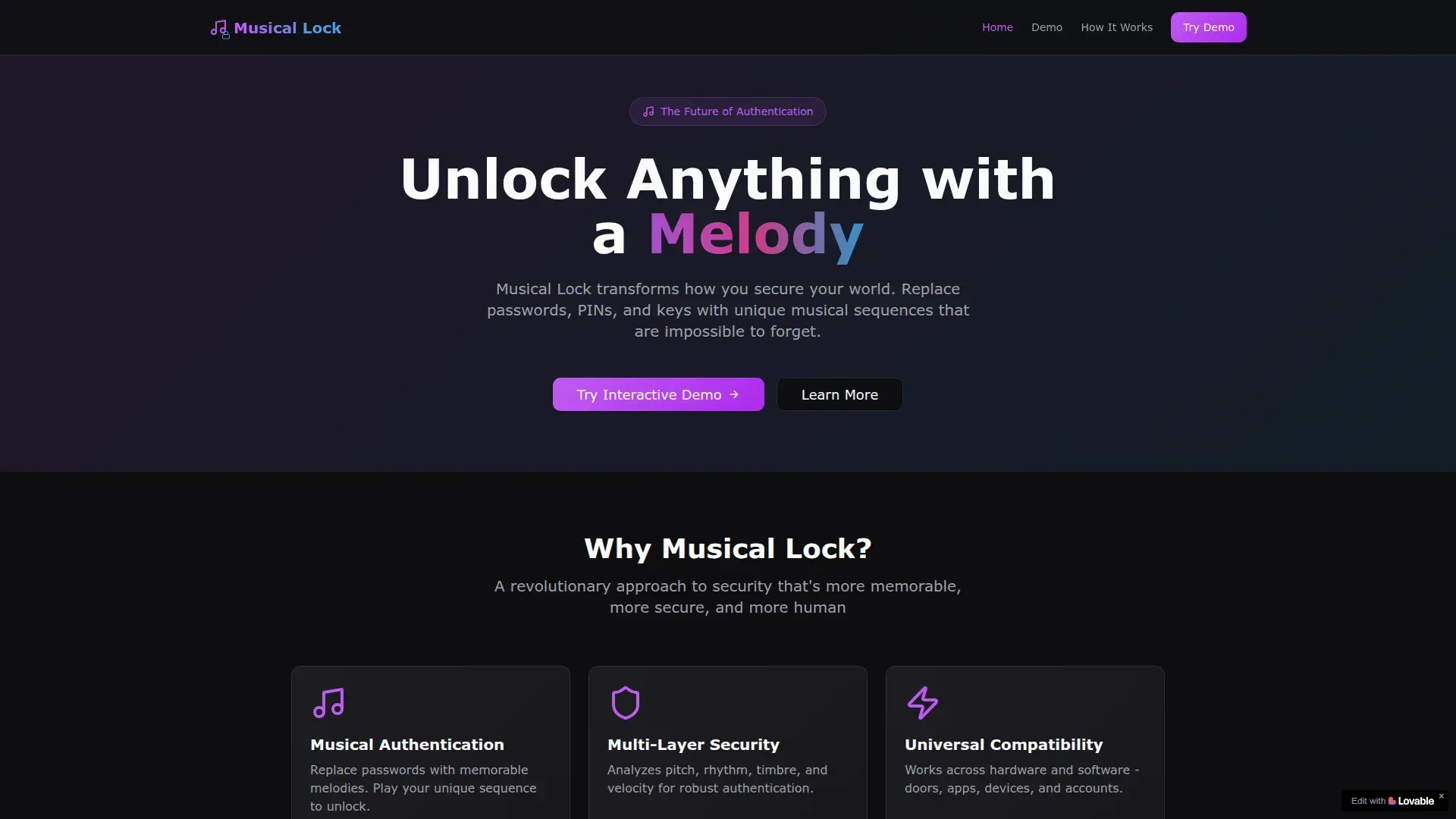 Musical Lock