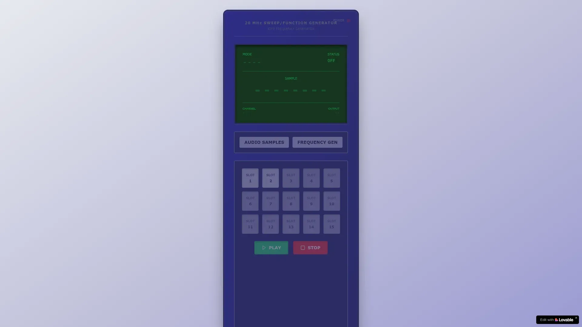RIFE Frequency Generator