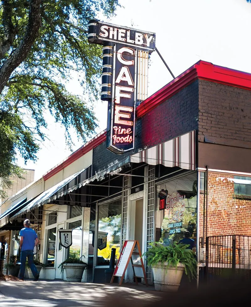 Shelby local cafe district
